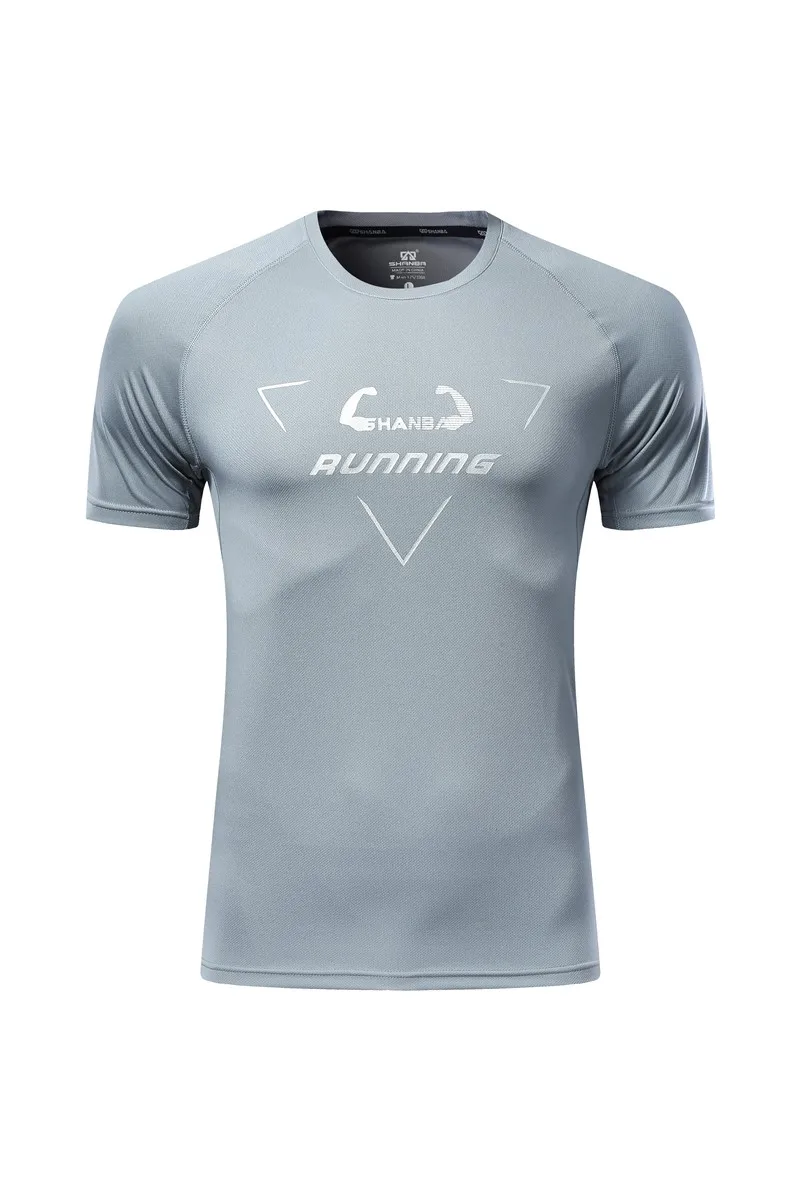 HOWE AO Мужская быстросохнущая футболка для бега Slim Fit топы Спортивные мужские футболки для фитнеса и спортзала