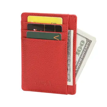 

1Pcs Women Slim PU Leather Credit Card Holder Cards Case Pocket Wallet Organizer Multi Color