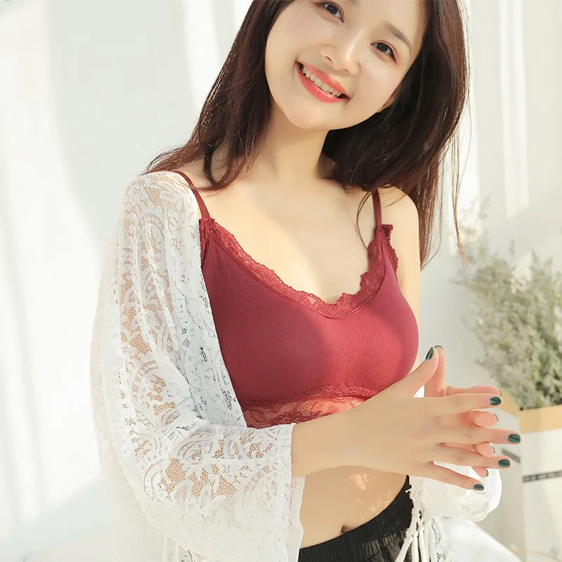 Women Sexy Lace Soft Bras Tank Top Casual Tube Top Seamless Comfort Underwear