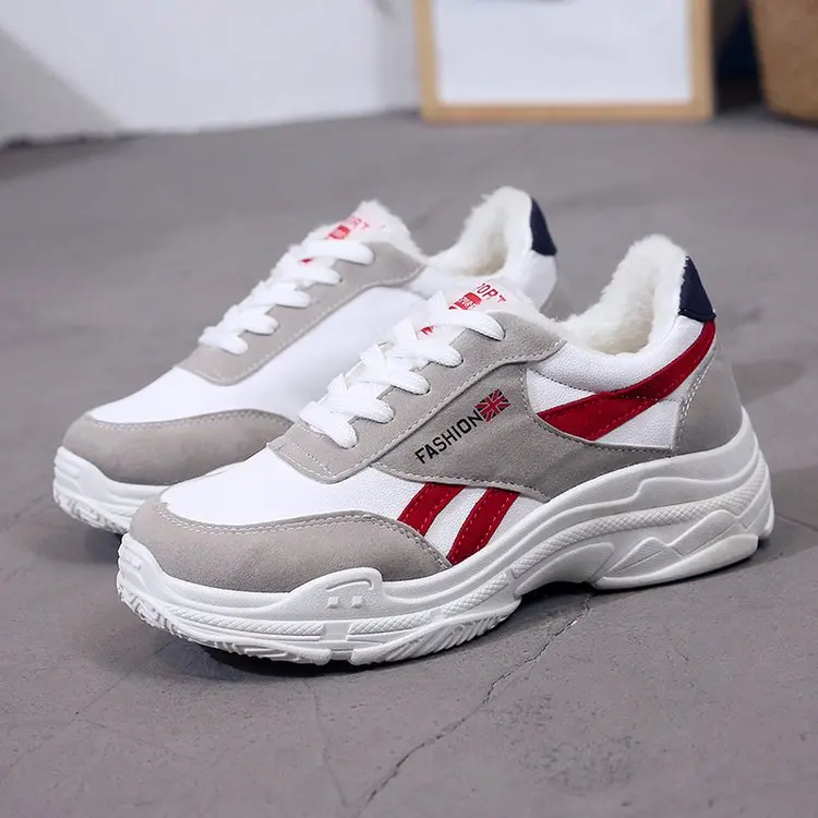 Mhysa Winter New Leather Women's Platform Chunky Sneakers Fashion Women Flat Thick Sole Shoes Woman Dad Footwear L427