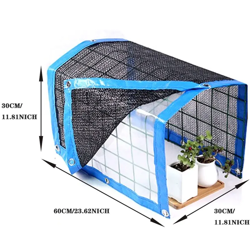 Суккулентный тент наружный садовый тент непромокаемый съемный растительный чехол пластиковый домашний парниковый чехол Солнцезащитная сетка - Цвет: B