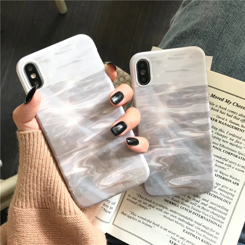 UTOPER Wasser Welligkeit Vintage Fall Für iPhone X XR XS Max Fällen Weiche TPU Silikon Abdeckung fü