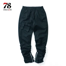 Мужские штаны для бега Модные осенние хип хоп шаровары стрейч бегунов Штаны для бега для мужчин