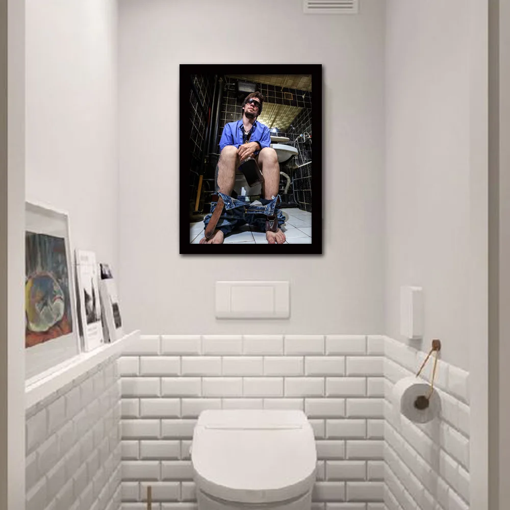 Sexy Vrouw Poster Drinken Rookmeisje Muur Kunst Fotos Voor Woonkamer Toilet Badk