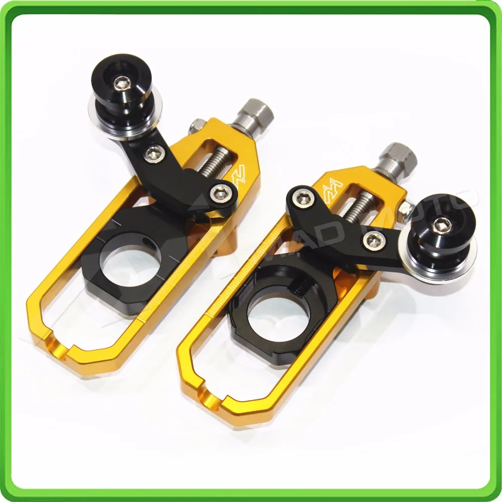 Motorcycle Chain Tensioner Adjuster with spool for KAWASAKI Ninja ZX6R