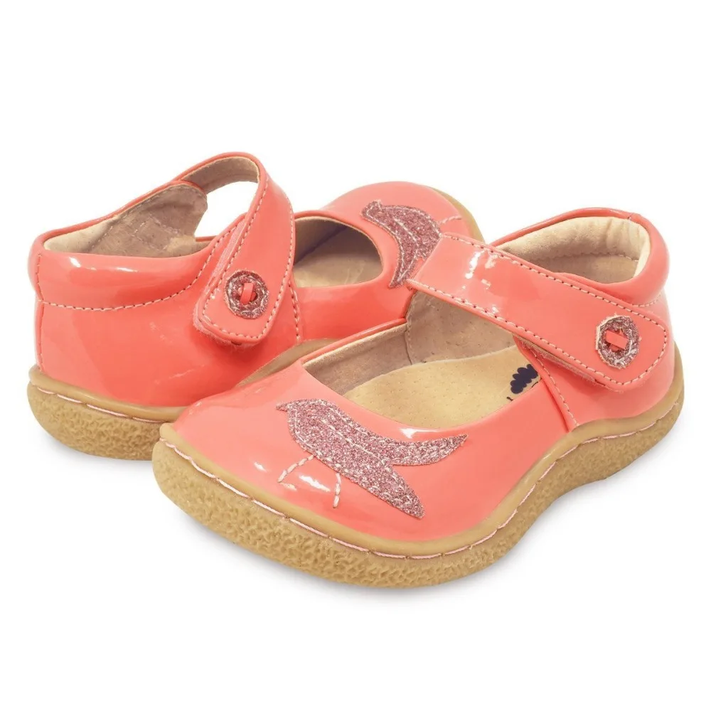 TipsieToes superior calidad de marca de cuero genuino niños niño niña niños zapatos de moda pies descalzos zapatillas Mary Jane envío gratis - 4