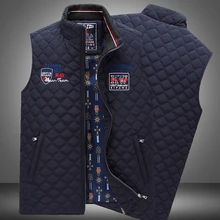 Новинка, стильный мужской осенне-зимний теплый жилет без рукавов, армейский жилет, Модный повседневный мужской жилет, s