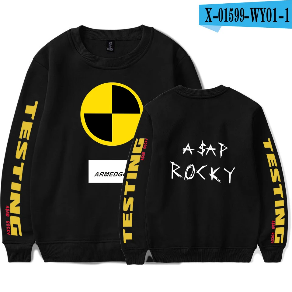 ASAP ROCKY толстовки осенние модные толстовки Большие размеры, для мужчин теплое флисовое пальто мужские брендовые хип хоп оптом - Цвет: black