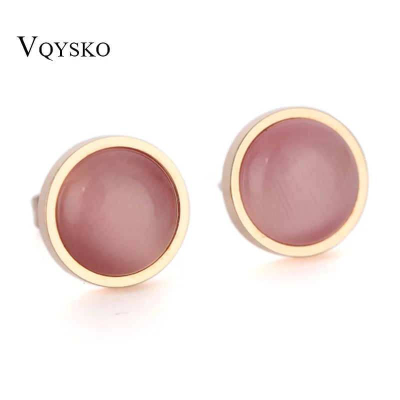 Горячая Распродажа модные золотые 316L ювелирные изделия из нержавеющей стали Опал серьги для женщин