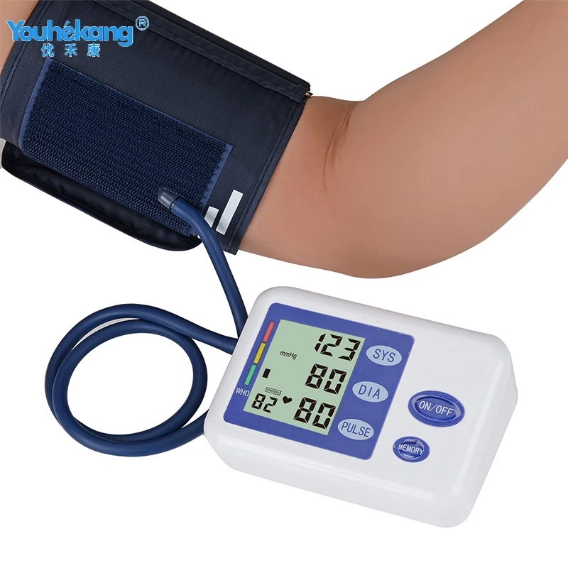 

Youhekang Automatic Digital Upper Arm Blood Pressure Monitor Heart Beat Rate Pulse Meter Tonometer Sphygmomanometers pulsometer