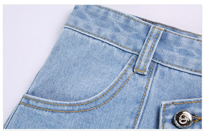 Women's Summer New Cotton Women's Large Size Denim High Waist Shorts Skirt Raw Edge Stitching A Word Denim Skirts