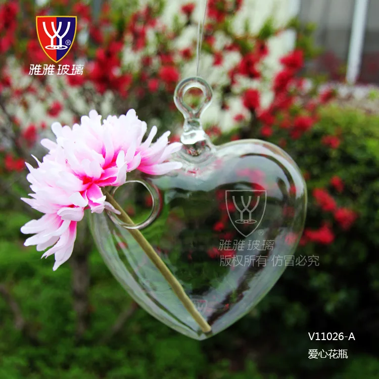 Heart Shape O. RoseLi Формы Сердца Романтический Подвесной Стеклянный Террариум Ваза Гидропоники Вазы для цветов Декоративные Свадебные Аксессуары Украшения - Цвет: Heart Shape