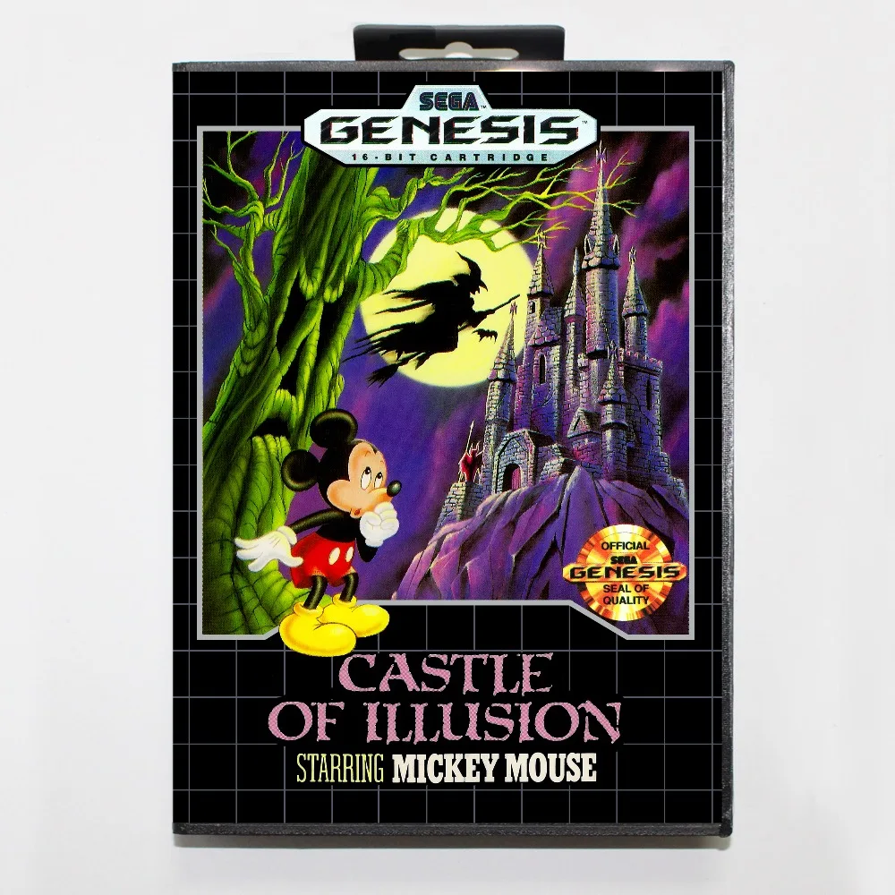 

Castle Of Illusion Starring Mickey Mouse 16 bit MD card with Retail box for Sega MegaDrive Video Game console system