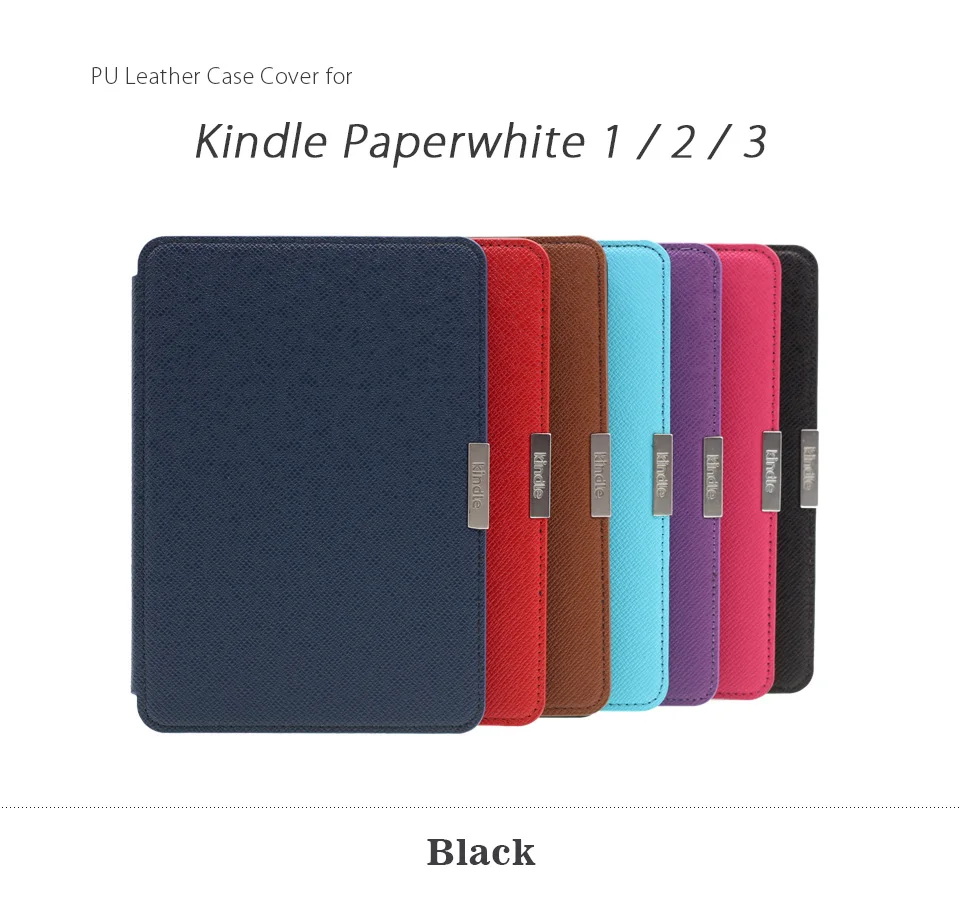 Из искусственной кожи чехол для Amazon Kindle Paperwhite 1/2/3 для чтения электронных книг с Автоматическое включение/off Функция подарок Экран протектор