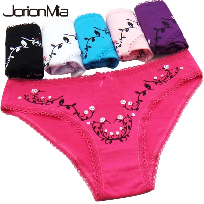 3 PCS Woman Underwear Women Cotton Panties Shorts Ladies Panties Floral Briefs Knickers for