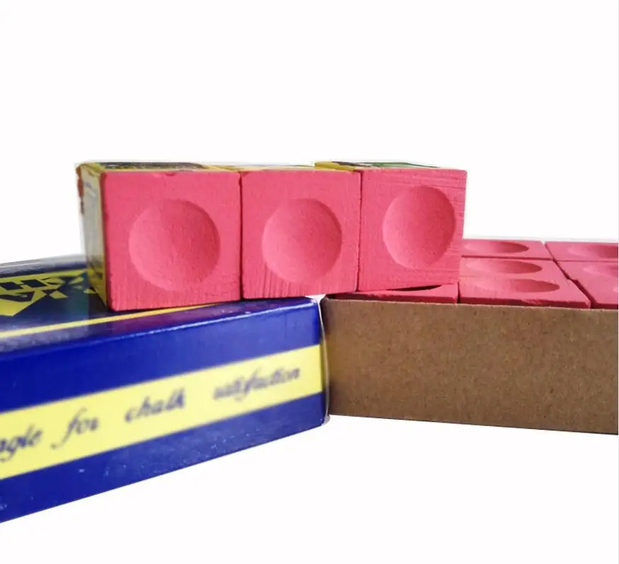

12 Pieces Longgood Billiard Chalks Powder Snooker Pool Billiard Chalk Power Red Oily Chalks Powder 12 Pieces / box Made in China