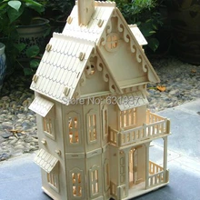 1:24 кукла обучающая 3D головоломка деревянные миниатюрные игрушки Diy Cothic дом Вилла Строительство игрушки модели для детей креативный подарок