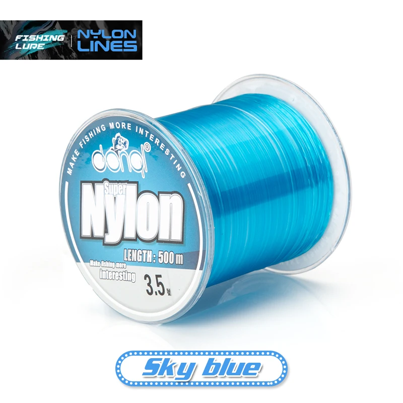 DONQL 5 шт./лот 500 м Супер Сильный нейлон лески мононить провод 2-22.5LB морской пресной воды Fly лески Карп Pesca