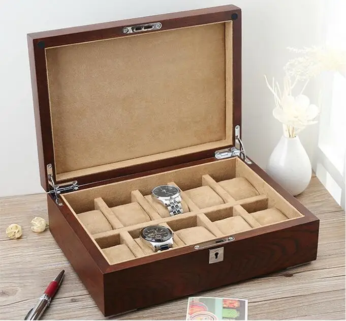 luxury old elm tree 10 slot font b watch b font boxes wood font b watch