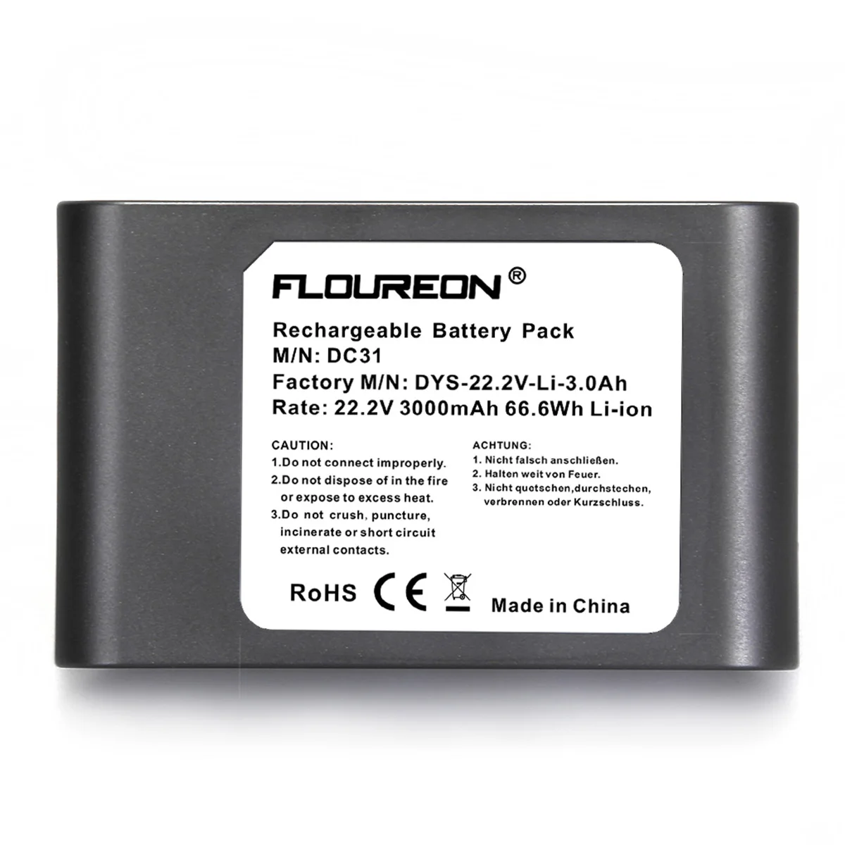 Floureon 22,2 V 3000 mAh(подходит только Тип) Батарея для Dyson DC31 DC34 DC35 DC44 DC45 серии беспроводной пылесос литий-ионный