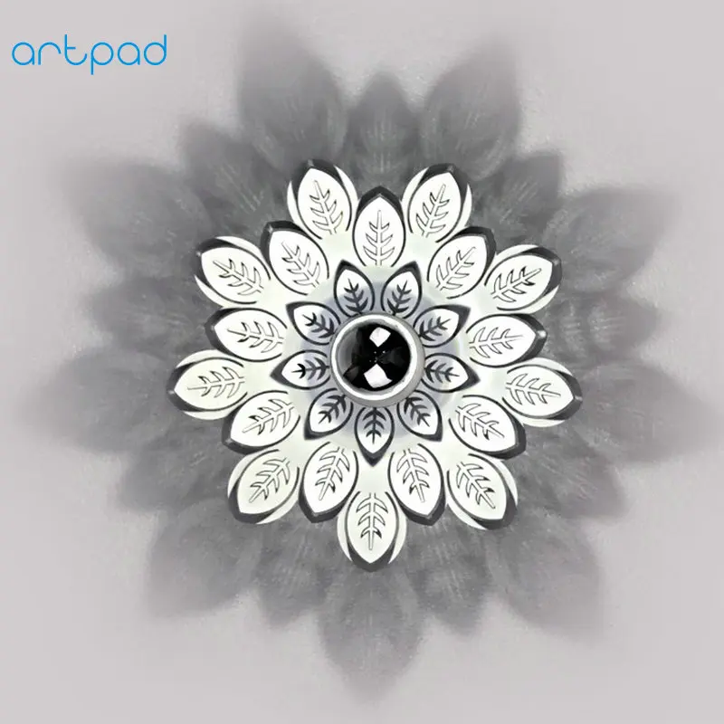 

Artpad Creative Modern Shadow Effect Lamp Leaf Shaped Metal Indoor Hotel Balcony Hallway Bedroom Living Room LED Ceiling Lights