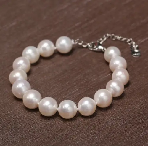 

FREE SHIPPING HOT sell new Style >>>> BEAUTY 8INCH 10-11MM WHITE SOUTH SEA PEARL BRACELETS WITH