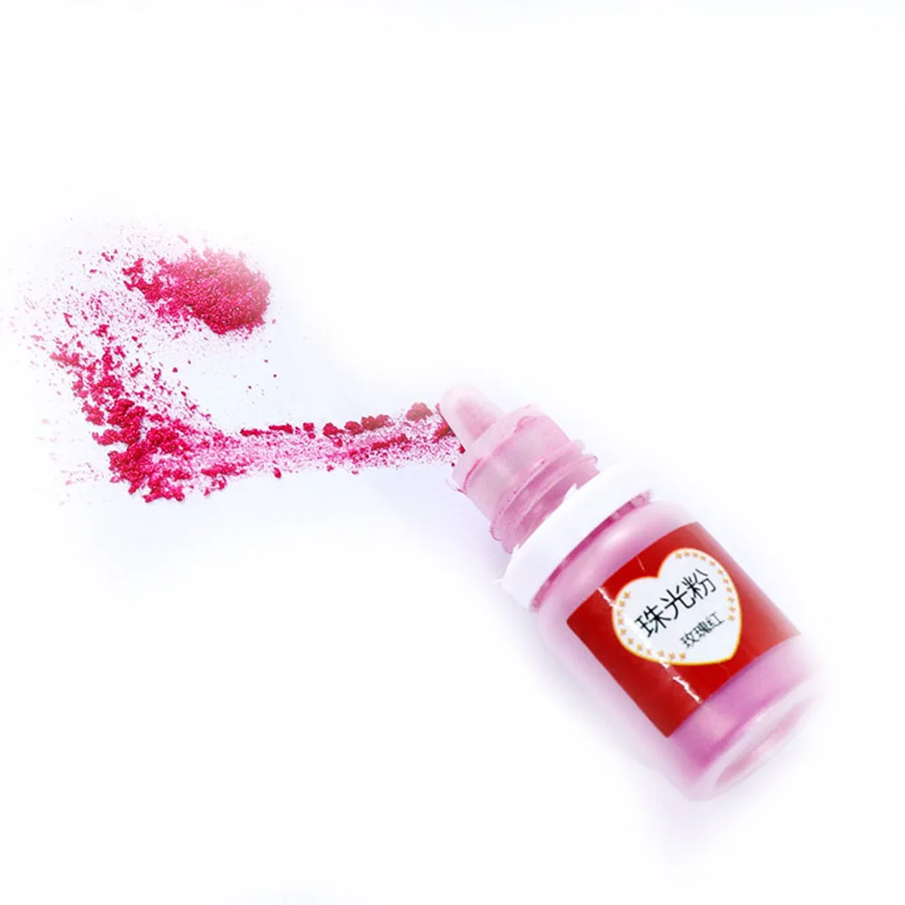 Новые поделки своими руками 24-Цвет косметика парфюмерия диспенсер 5 мл кружевные шелковые трусики перламутрового оттенка пигментный порошок MICA Радуга УФ эпоксидной смолы для ювелирных изделий Трафаретный вырубной штамп Бумага Декор - Цвет: Rose red