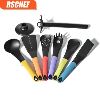 

Kitchen utensils nylon material 6 sets of high temperature non-stick soup pot spatula Cooking Tool Sets