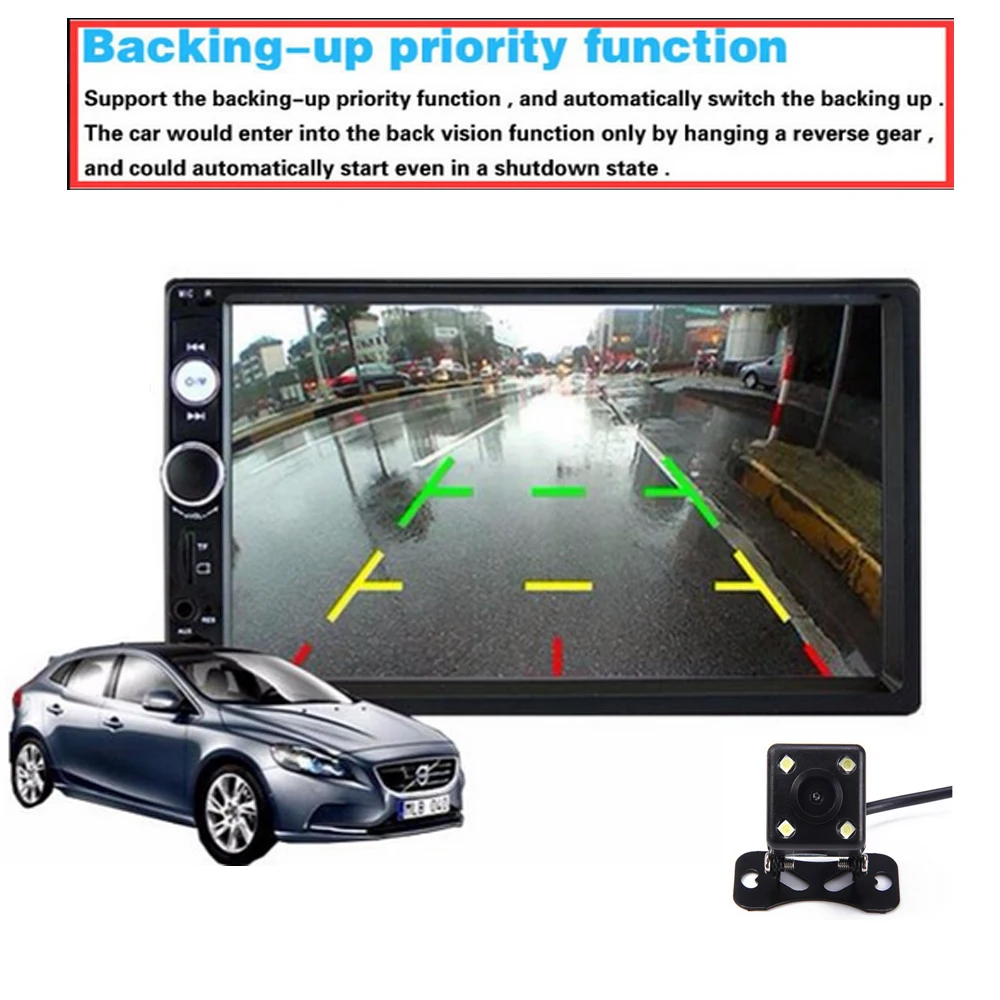 2 Din Car Radio coche Universal reproductor Multimedia Autoradio estéreo pantalla táctil Video MP5 jugador Auto Radio de espejo de la cámara