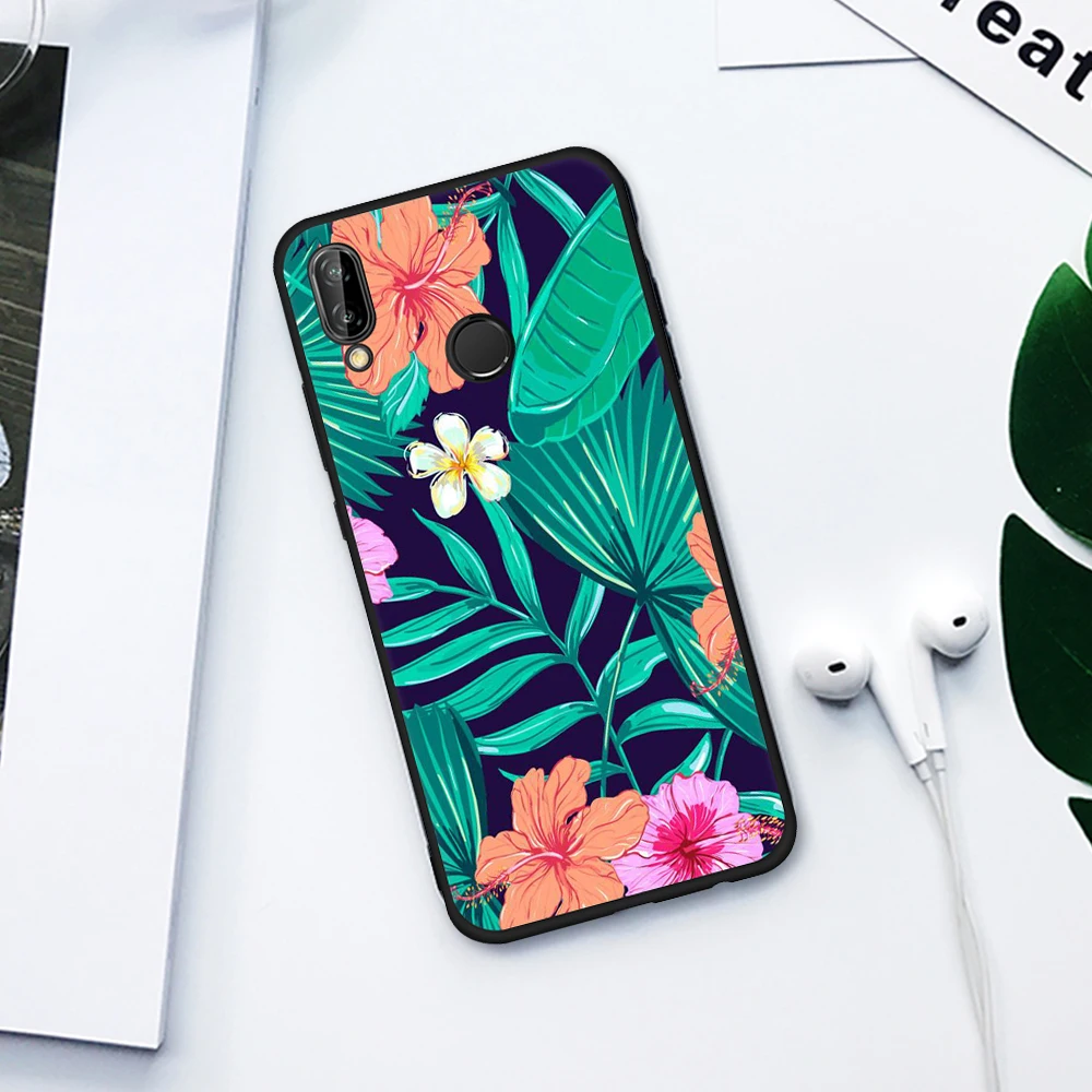 TPU с рисунком чехол для huawei P20 Коврики 10 P10 Lite P20 Pro P8 P9 Lite Y9 для Honor 8 9 Lite 9i Nova 2i 3e Цветочные покрытие стола - Цвет: 07