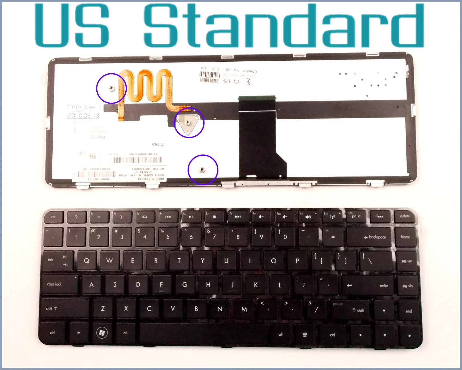 US English Version Keyboard for HP Pavilion DM4 DM4T DM4X DM4-1000 DM4-1100 DM4-2000 DM4-2100 DM4-1164nr Laptop W/Backlit
