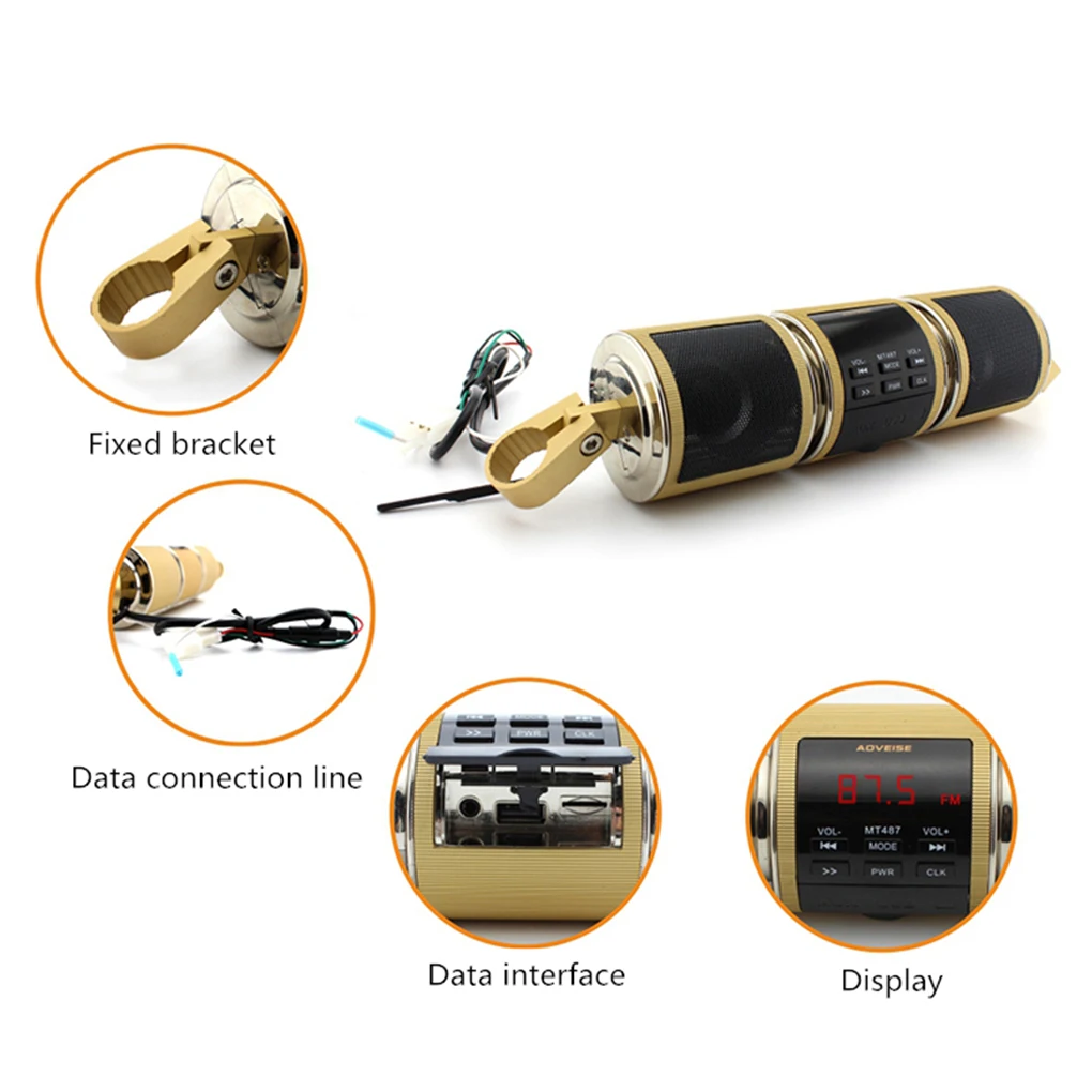 MT487 мотоцикл MP3 музыкальный плеер динамик s мотоцикл Bluetooth стерео динамик аудио плеер