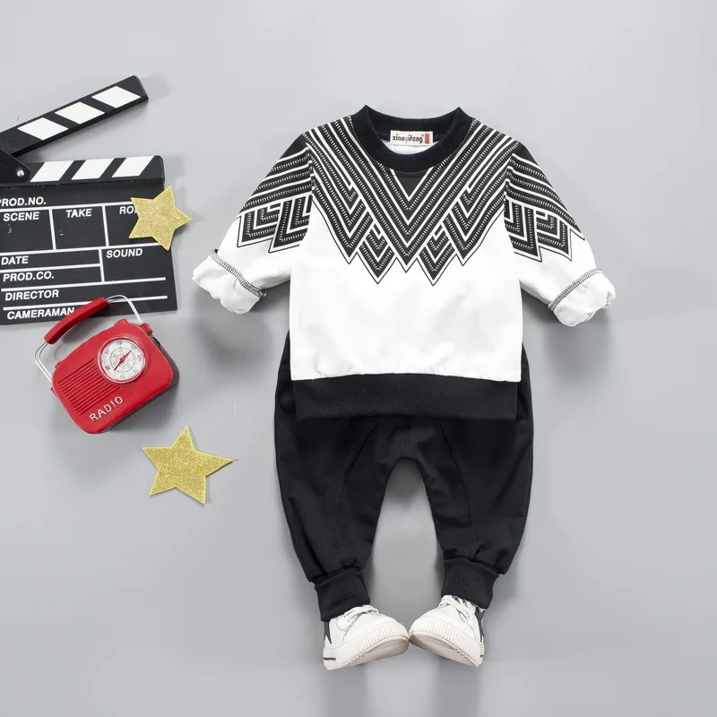 Baby Boys Girl Clothes Sets 2019 Fashion Costume For Boy Casual Kids Sport Suits Tracksuit For Boys Hooded Coat 6M-4 Year