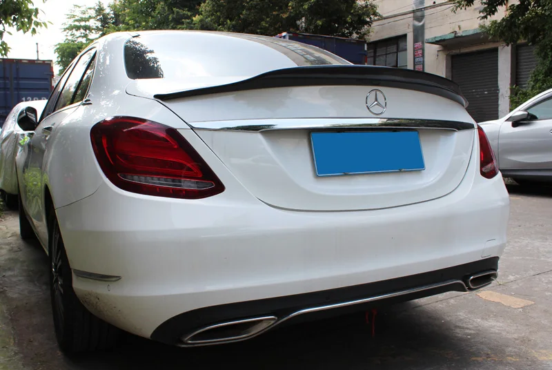 Высокое качество Спойлер из углеволокна для Mercedes-Benz W205 C класса C200- четыре двери заднего крыла Спойлер из углеволокна