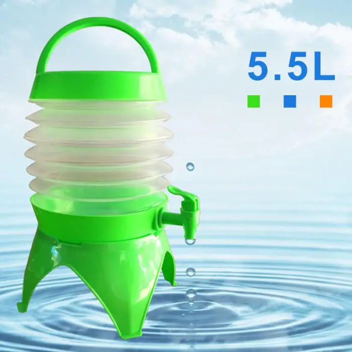 1 шт. Воды Контейнер-диспенсер 5.5L складной портативный для Открытый Отдых Путешествия ASD88