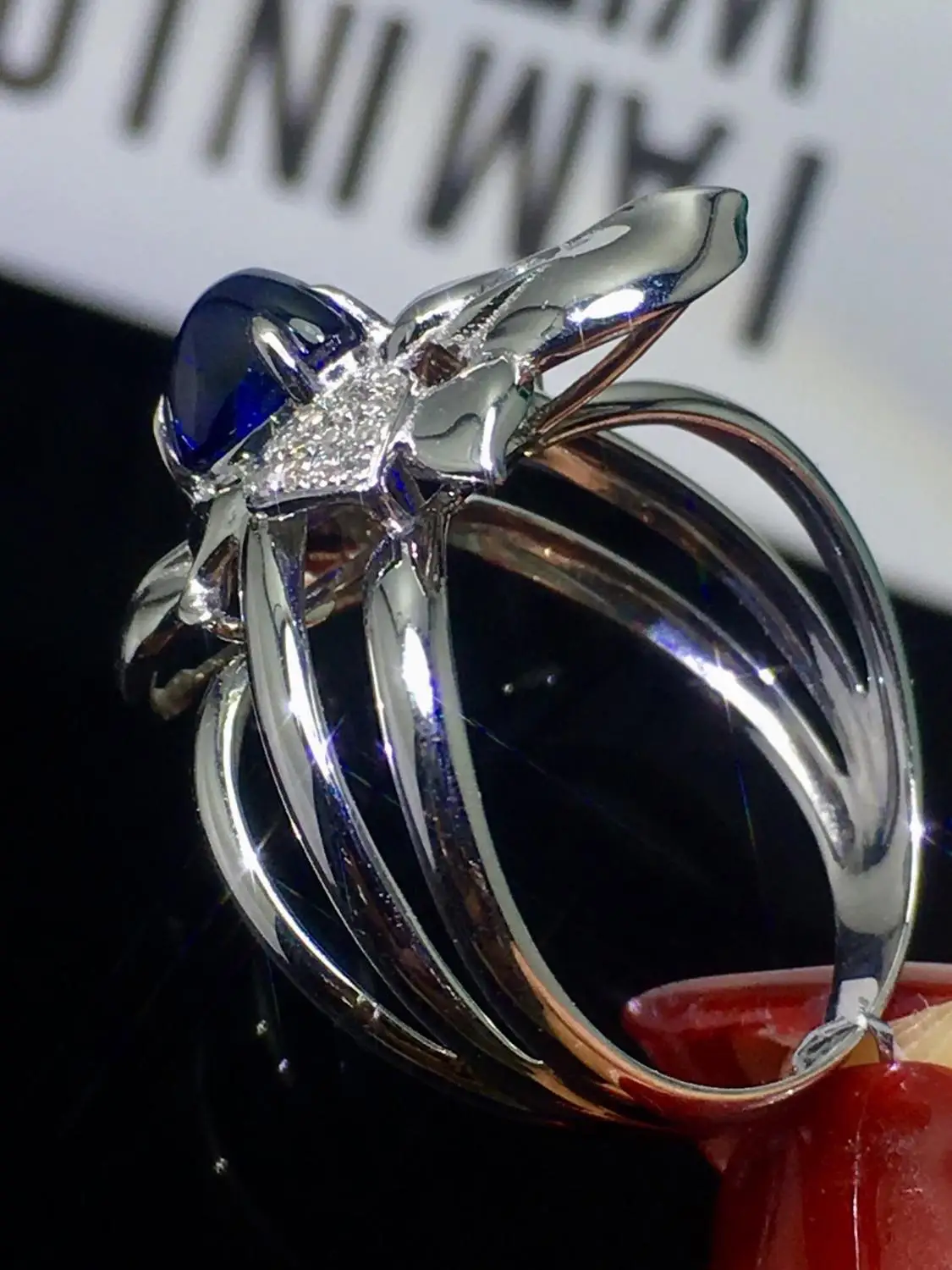 Ювелирные изделия из сапфира кольцо натуральный 1.78ct драгоценный камень, синий сапфир чистый 18 K золото ювелирные изделия для женщин Кольца Бриллианты