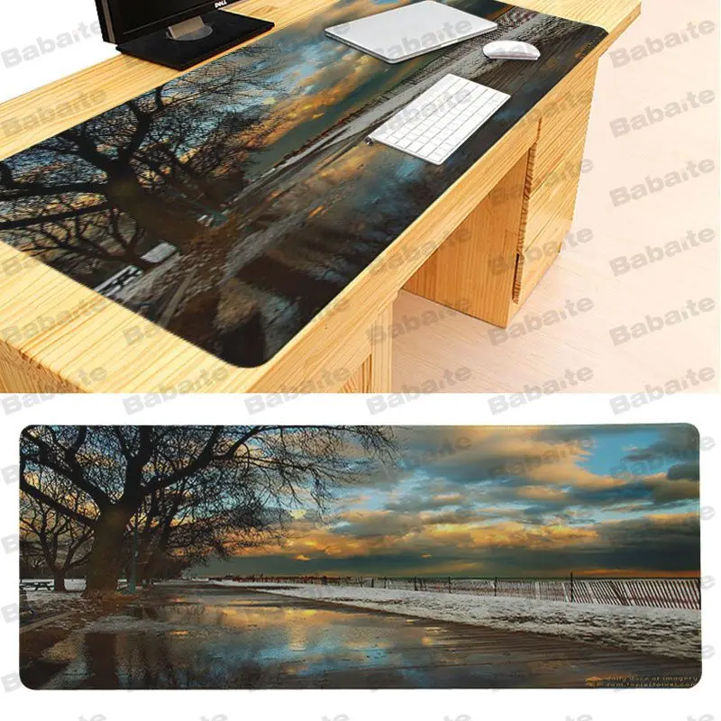 Babaite зимний красивый Аниме Коврик для мыши Размер для 40x90 см Скорость версия коврики для игровой мыши - Цвет: Lock Edge 30X60cm
