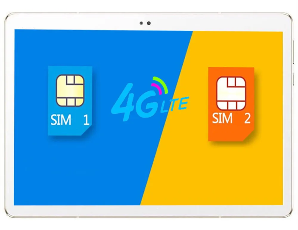 Планшет 10,1 дюймов Android 7,0 Octa Core 4G LTE двойная sim-карта для телефонных звонков Смарт таблетки 32 ГБ Встроенная память 2 ГБ Оперативная память WI-FI bluetooth gps mini pc
