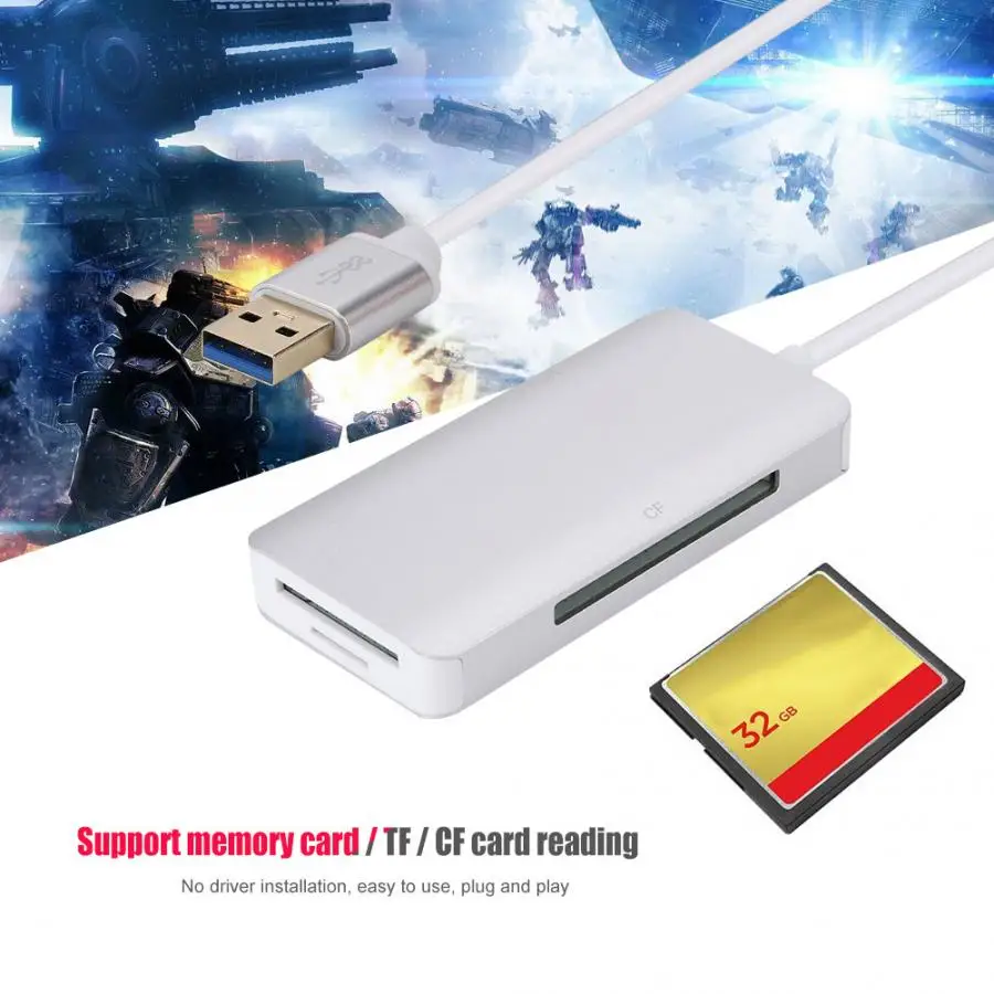 5 в 1 Многофункциональный USB3.0x2+ карта памяти/TF+ устройство считывания SF карт для WindowsXP/7/8/10/Vista/Linux/Mac Руководство пользователя
