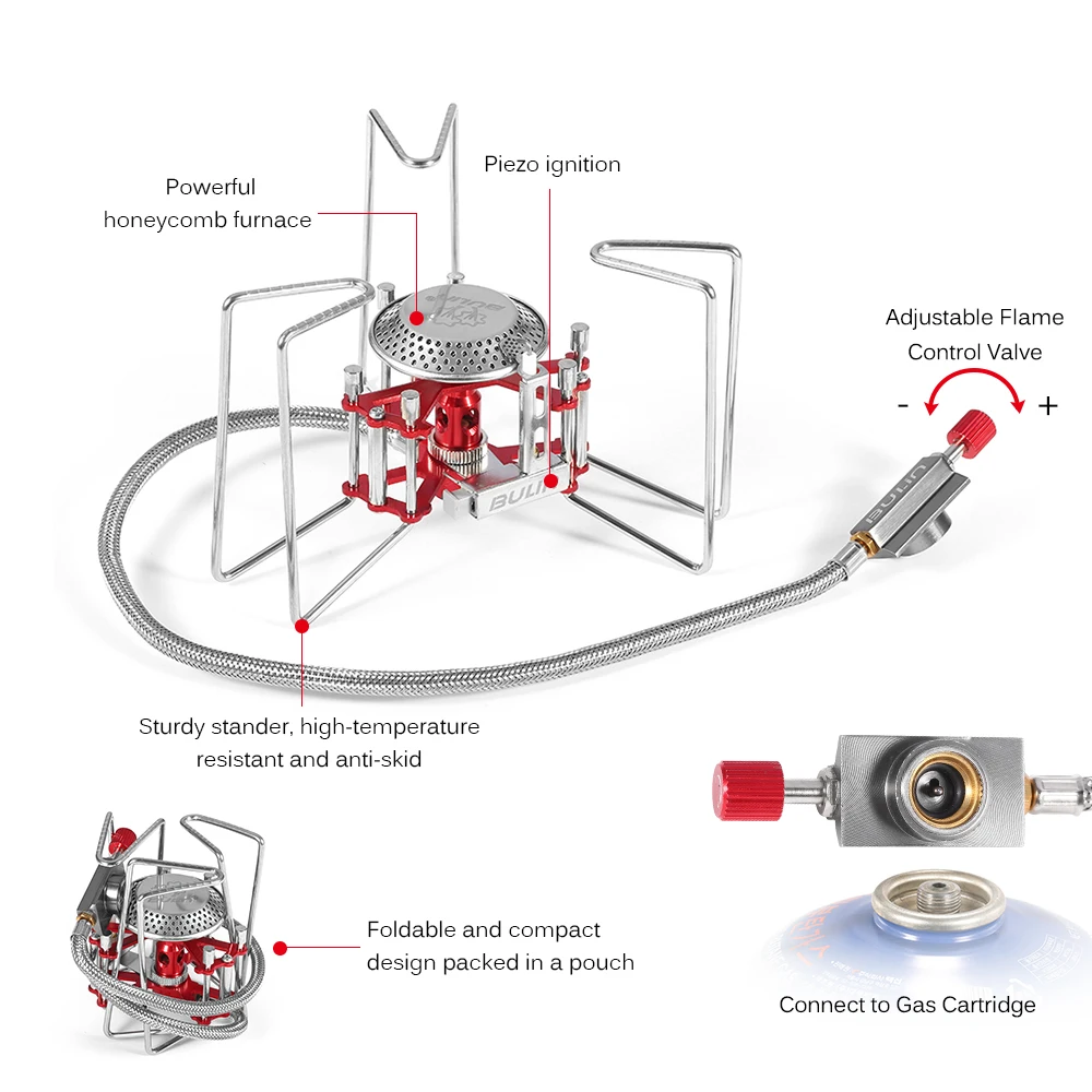 /Булин газовая плита напольная плита Кемпинг Сплит газовая Складная плита печь сильный стояк 3200 Вт для кемпинга пешего туризма альпинизма