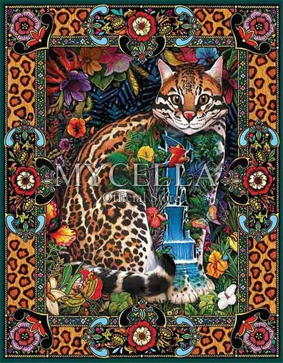 B Cat DIY Diamond Painting Cross Stitch 5D Flowers Embroidery Full Mosaic Square Drill Icon Diamond Embroidery Animal Home Decor - Цвет: B