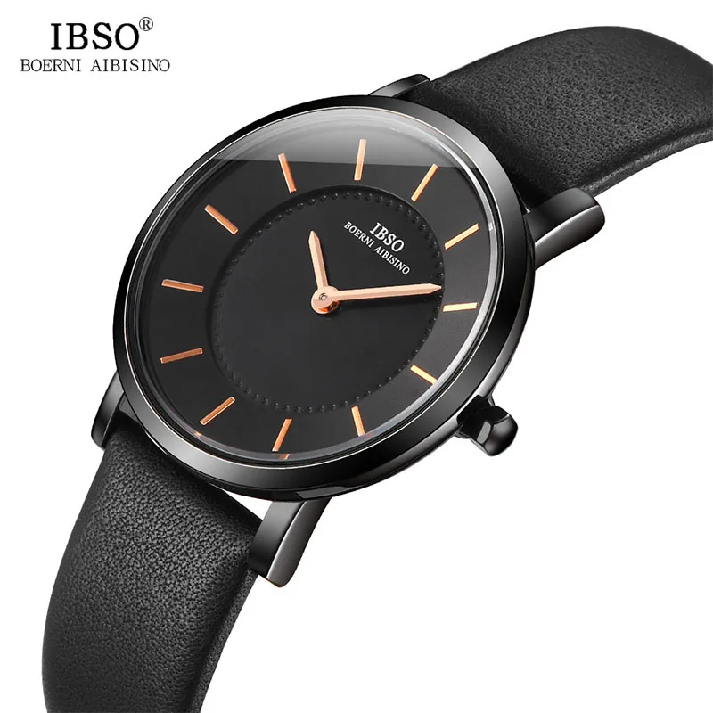 

IBSO 7.6 MM Wrist Women Watches Hours Simple Female Clock Fashion Montre Femme 2019 Quartz Ladies Watch Relogio Feminino