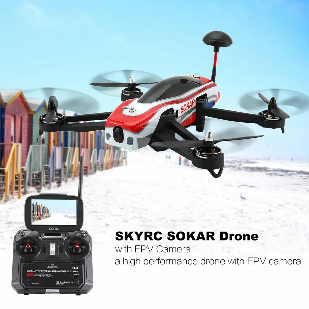 SKYRC SOKAR Drone четырехосевой Дрон 280 RTF с FPV камерой видео монитор и пульт управления Встроенный 8000 мАч Lipo-аккумулятор