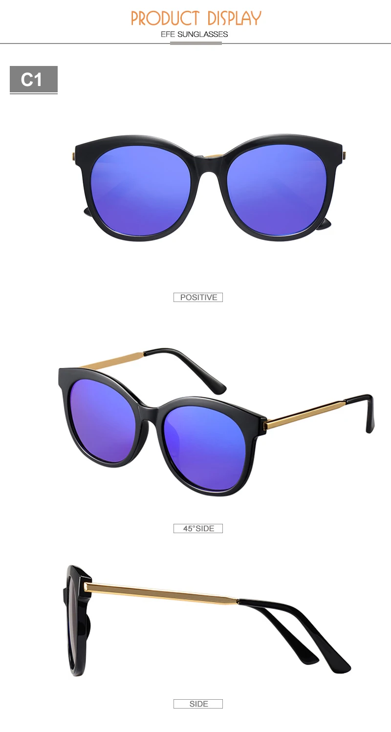 EFE Новые поляризованные солнцезащитные очки женские роскошные овальные Винтажные Солнцезащитные очки для мужчин женские Ретро брендовые дизайнерские очки