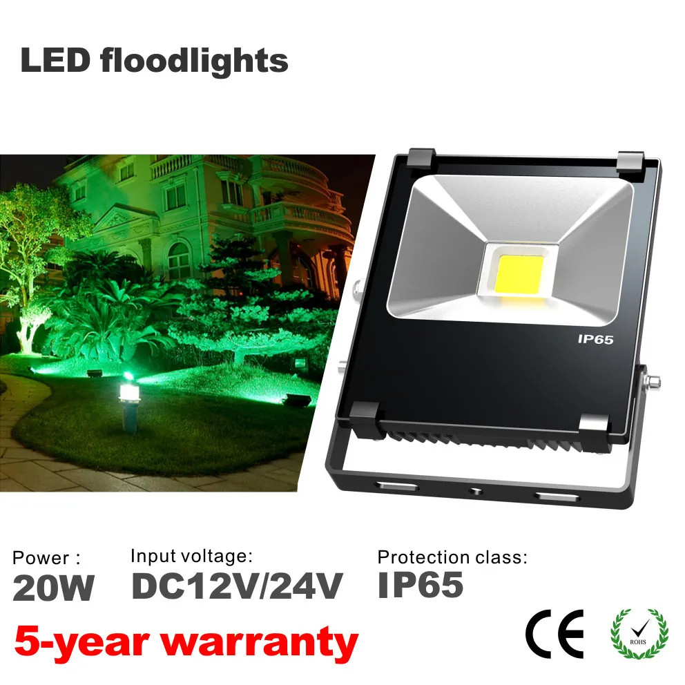 

20pcs DC12V Waterproof LED Flood Light  20w  Warm / Cool White Outdoor Lighting,Led Floodlight DC12/24V