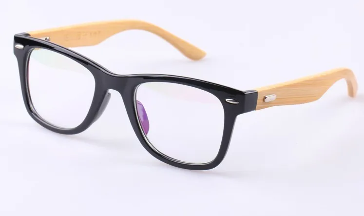 Korean Glasses Frame Clear Lens Optical Fake Eyeglasses Wooden Bamboo  Eyewear Spectacle Frames For Women Men