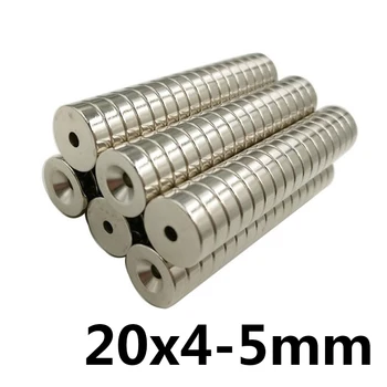 

Ring Block Craft Permanet Magnet Powerful Rare Earth Ndfeb Neodymium Magnets 5pcs 20mm x 4mm Hole 5mm N35