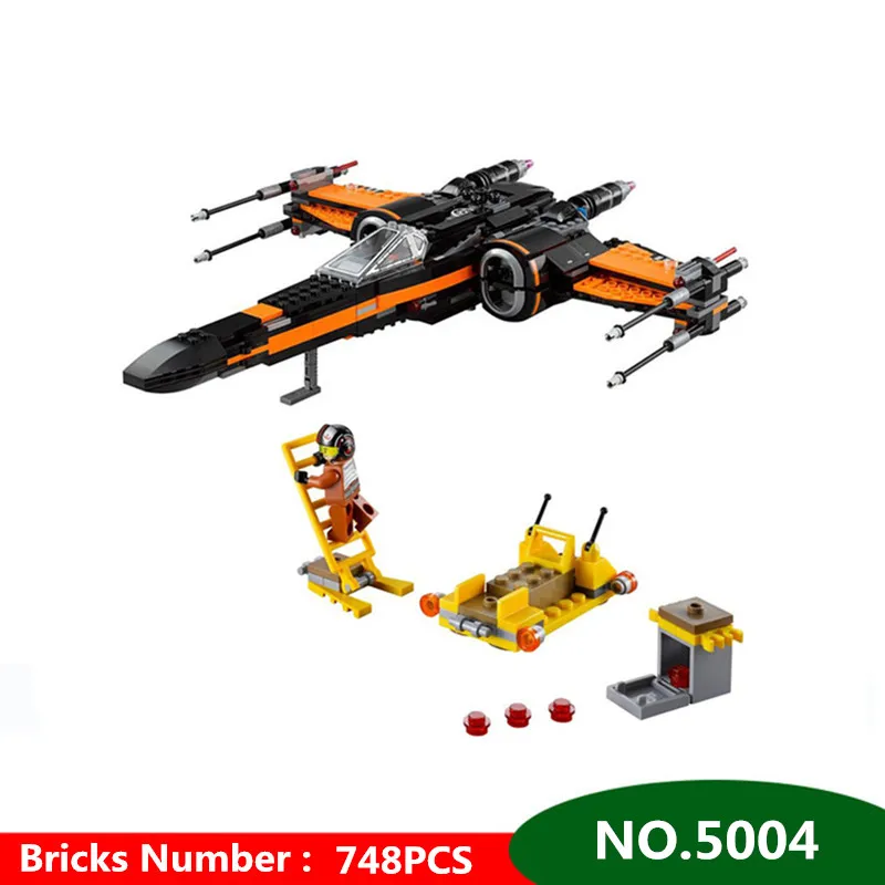 

748pcs Diy Poe's X-wing Fighter Building Blocks Assembled bricks Compatible with Legoingly Star Wars X Wing Toys For Children