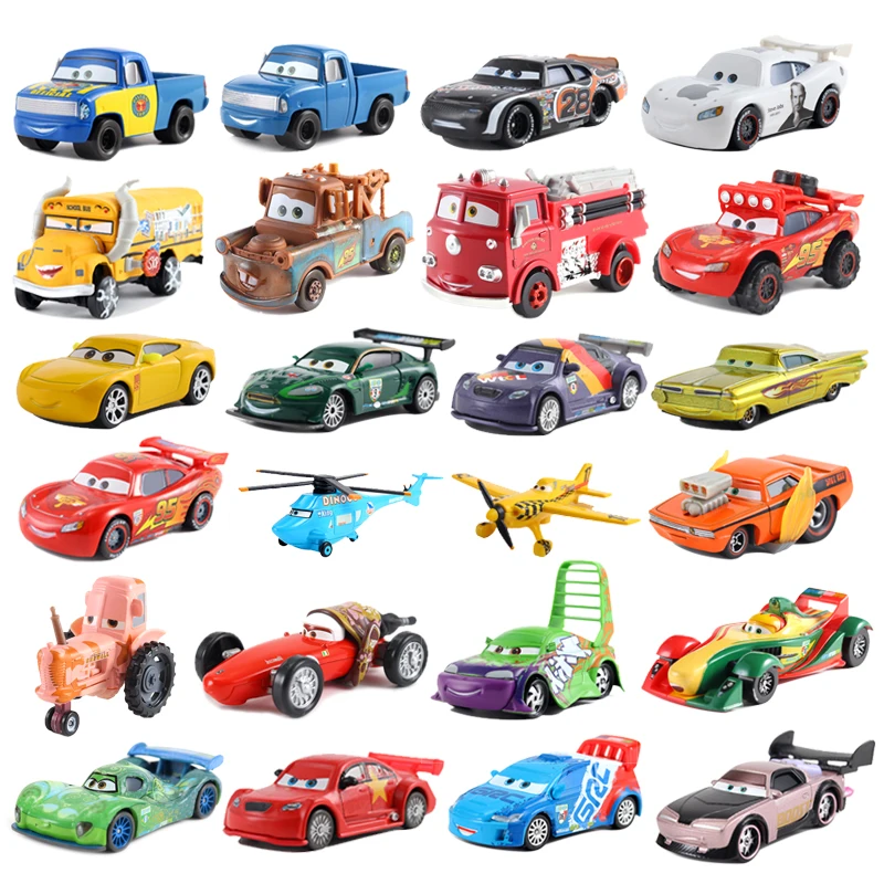 Машинки Дисней Pixar 3 Lightning McQueen Jackson Storm Mater 1:55 литой под давлением металлический