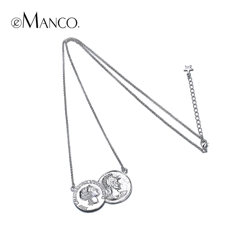 eManco Fashion chokers necklaces for women and man simple design high quality zinc alloy chain necklace jewelry NL12392